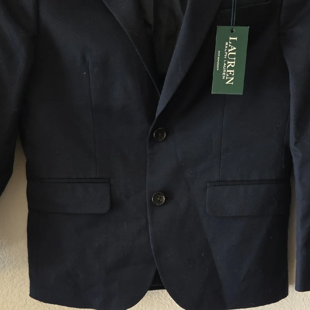 Lauren Ralph Lauren Boys' Dark Navy Blazer - Picture 2 of 4